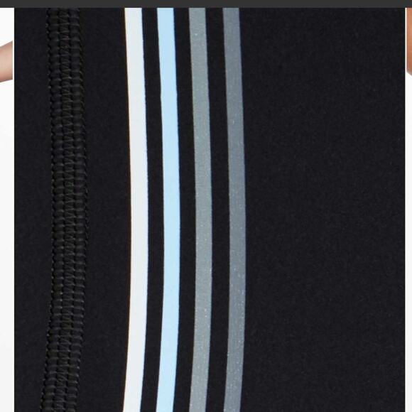 Lululemon speed light tights black side stripes with pockets 4 - Picture 13 of 13